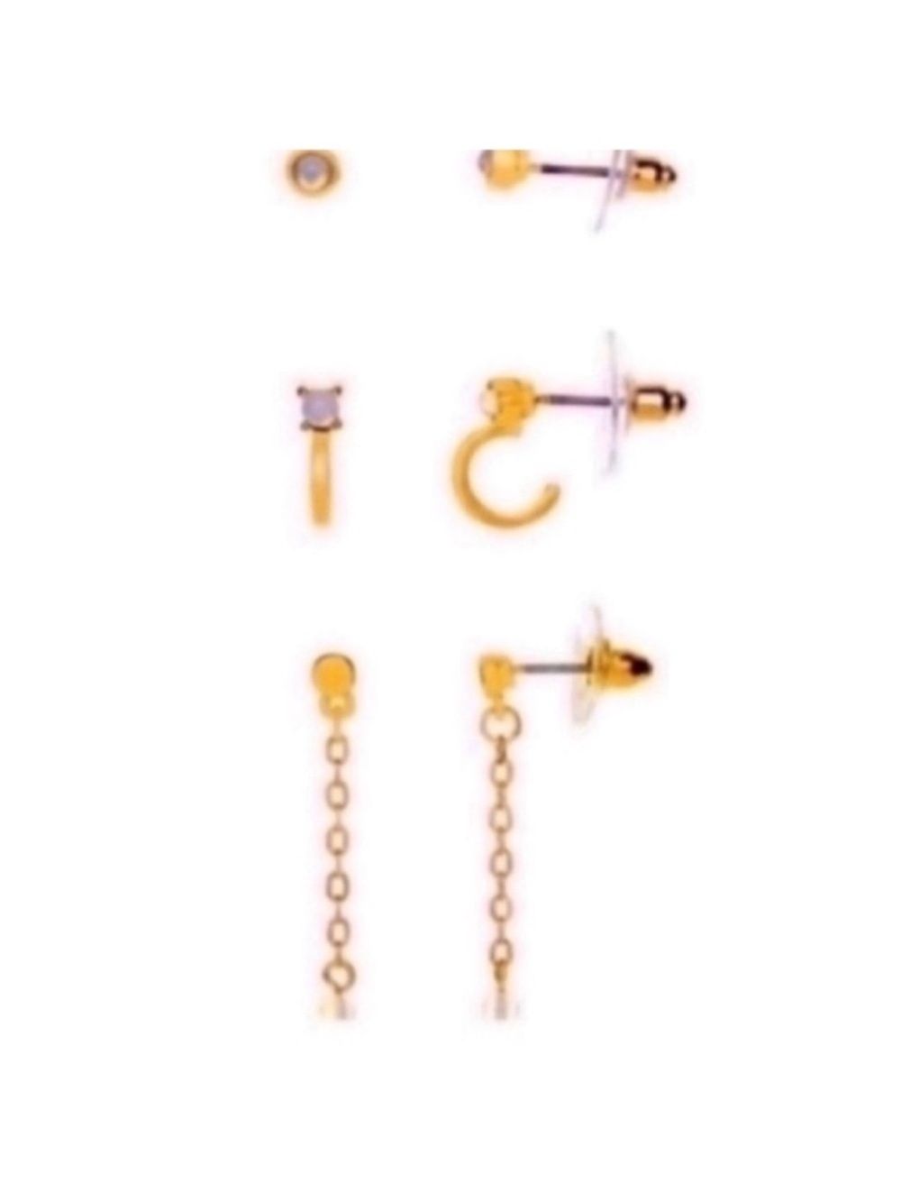 Moonstone Earrings Set of 3